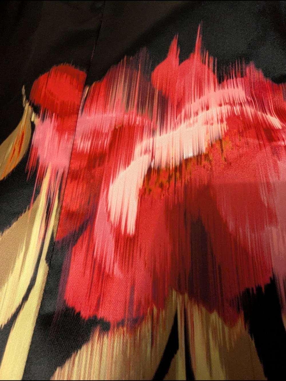 torrid Black Satin Blazer with Red Floral Print - Picture 7 of 7